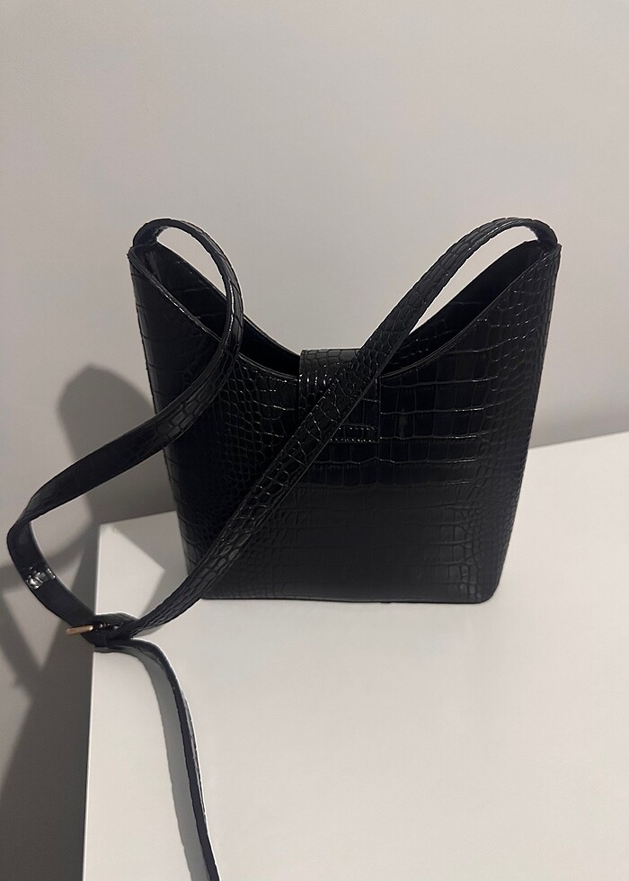 Siyah deri çanta - Görsel 3