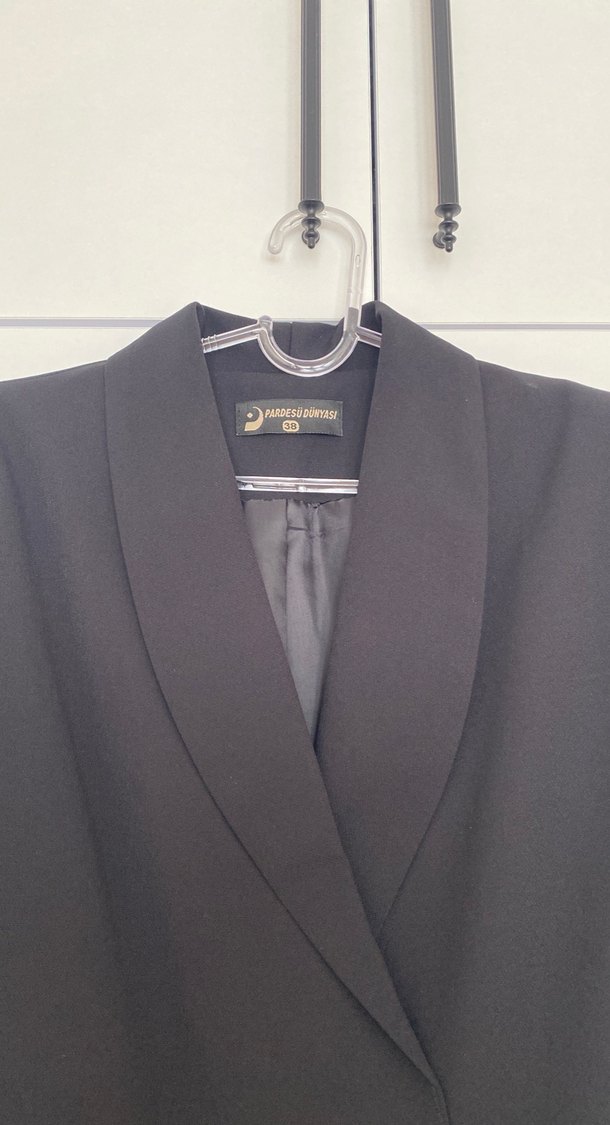 Düğmeli Siyah Kadın Blazer Ceket - Görsel 3