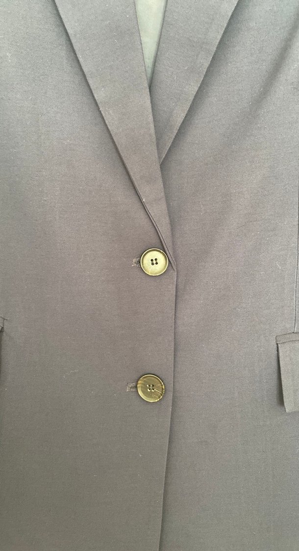 Lacivert Düğmeli Kadın Blazer Ceket - Görsel 3