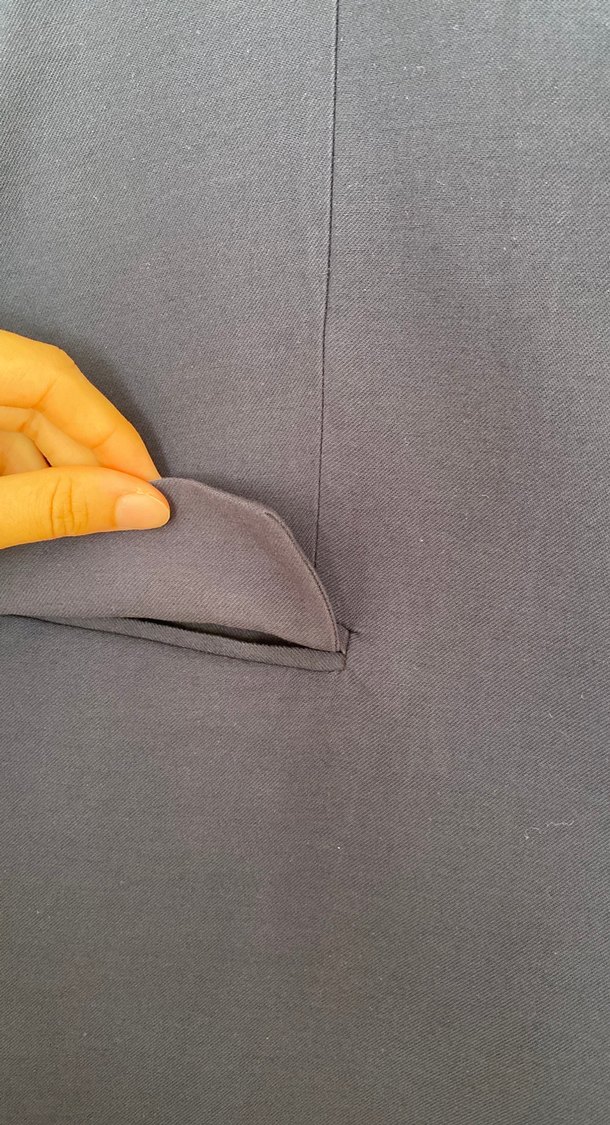 Lacivert Düğmeli Kadın Blazer Ceket - Görsel 2