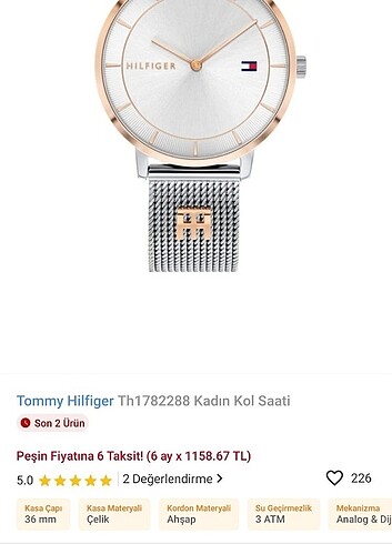 Beden gri Renk tommy kadın saat