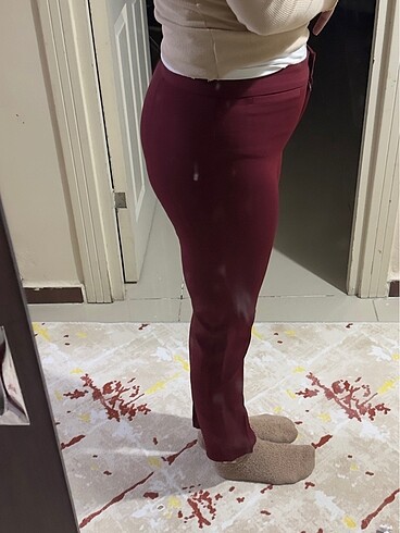 38 Beden bordo Renk Bordo kumaş pantolon