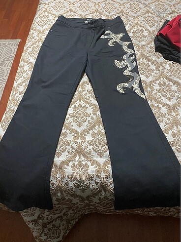 Diğer Siyah İspanyol paça pantolon