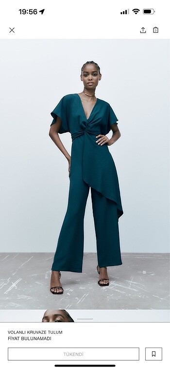 Zara tulum etiketi
