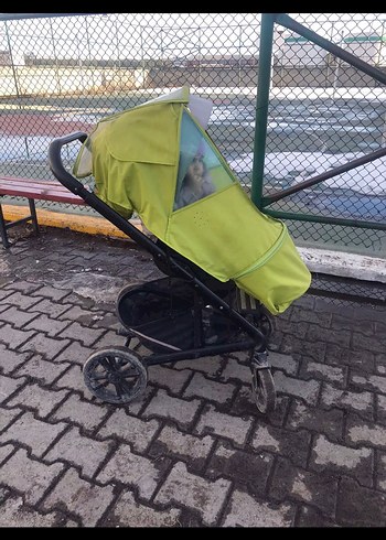 Yeşil Bebek Arabası yağmurluk rüzgarlık