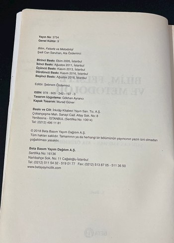 Bilim, Felsefe ve Metodoloji Kitabı - Görsel 2