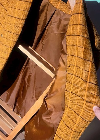 Hardal Düğmeli Kadın Blazer Ceket - Görsel 3