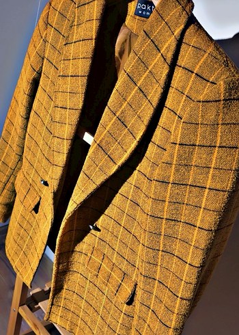 Hardal Düğmeli Kadın Blazer Ceket - Görsel 6