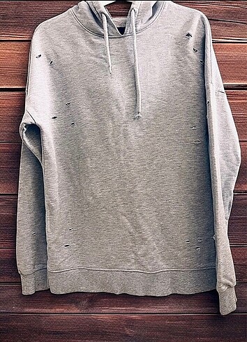 Unisex Gri sweatshirt