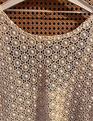 Pull and Bear Dantel crop bluz