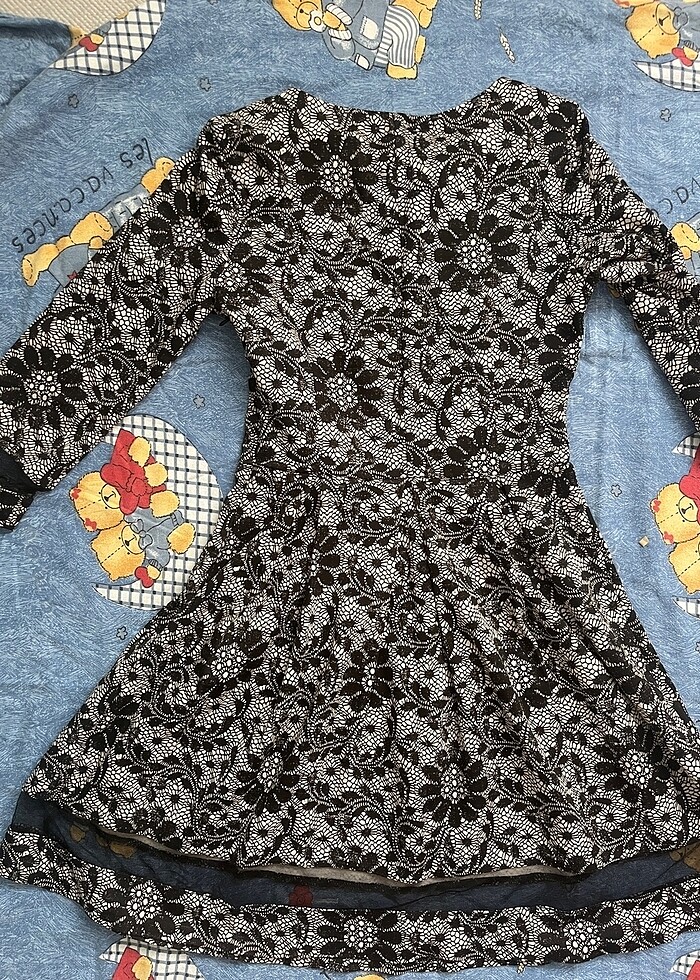 Siyah-Beyaz Elbise - Görsel 2