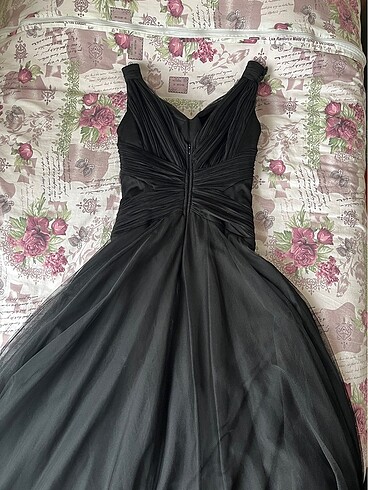 Siyah Tül Abiye - Görsel 6