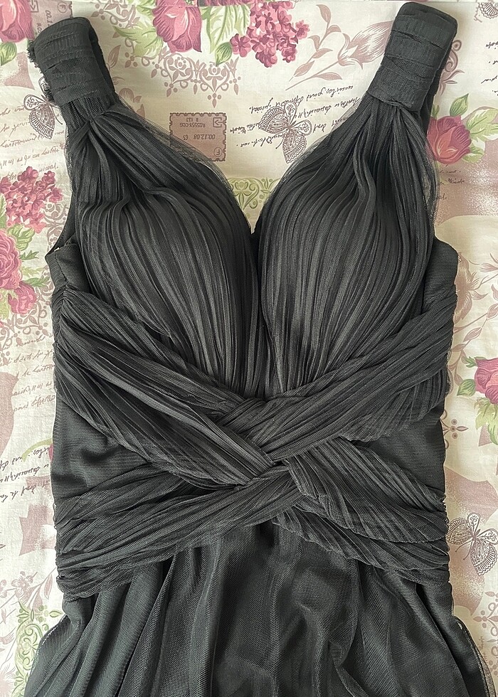 Siyah Tül Abiye - Görsel 4