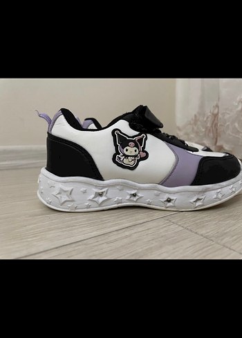 Kız Çocuk lşıklı Mor Cırt Cırtlı Spor Ayakkabı - Görsel 4