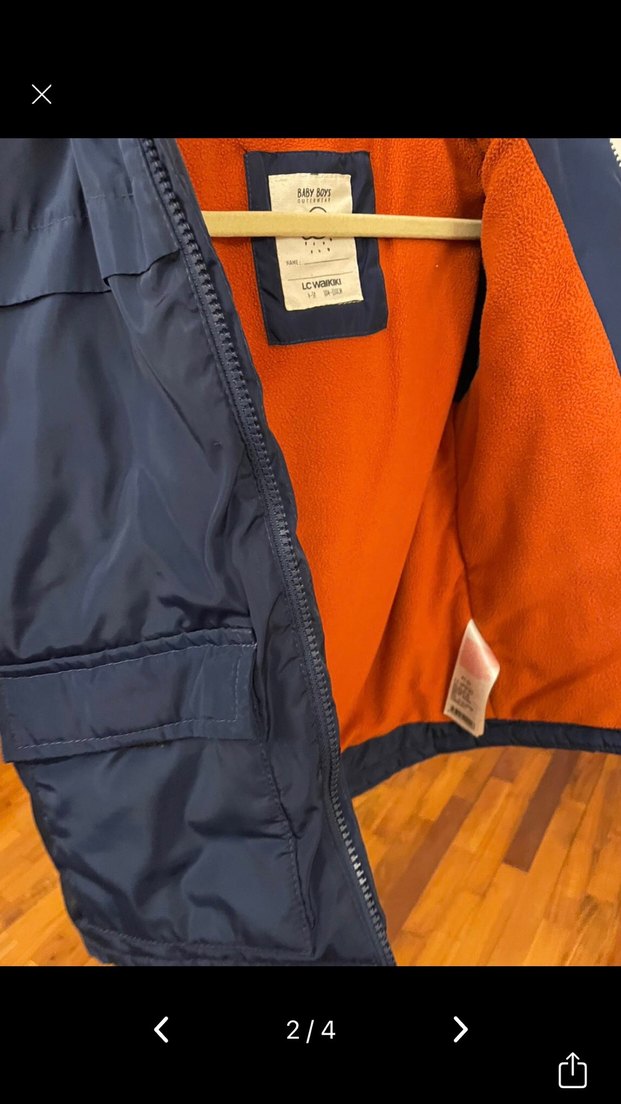 Erkek Çocuk Lacivert Fermuarlı Mont - Görsel 2