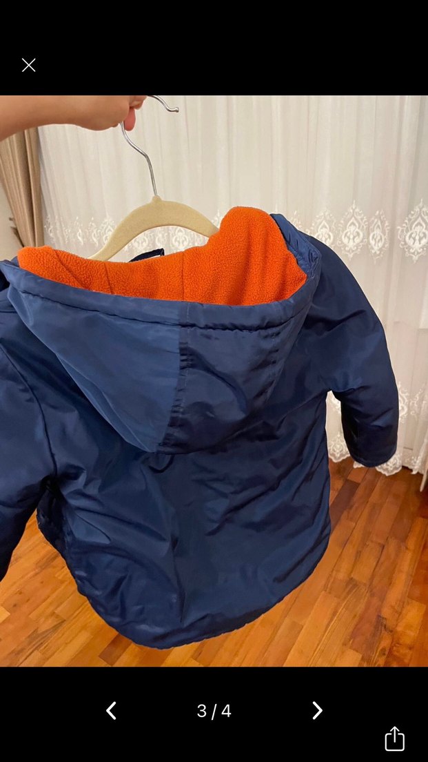 Erkek Çocuk Lacivert Fermuarlı Mont - Görsel 3