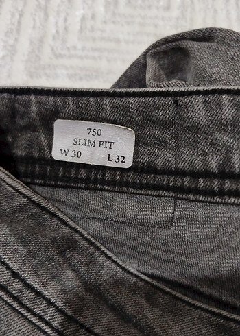 Gri erkek Slim Fit Denim Pantolon