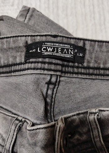 LC Waikiki Gri erkek Slim Fit Denim Pantolon