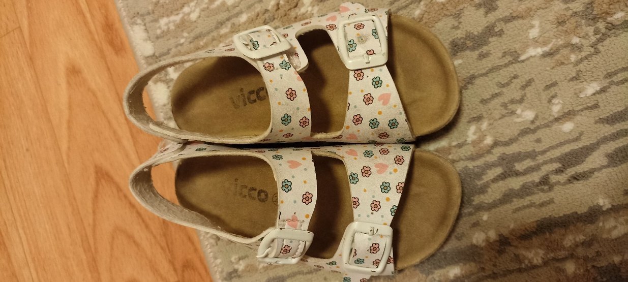 Vicco Kız Çocuk Beyaz Çiçekli Tokalı Sandalet - Görsel 2