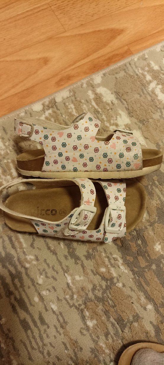 Vicco Kız Çocuk Beyaz Çiçekli Tokalı Sandalet - Görsel 4