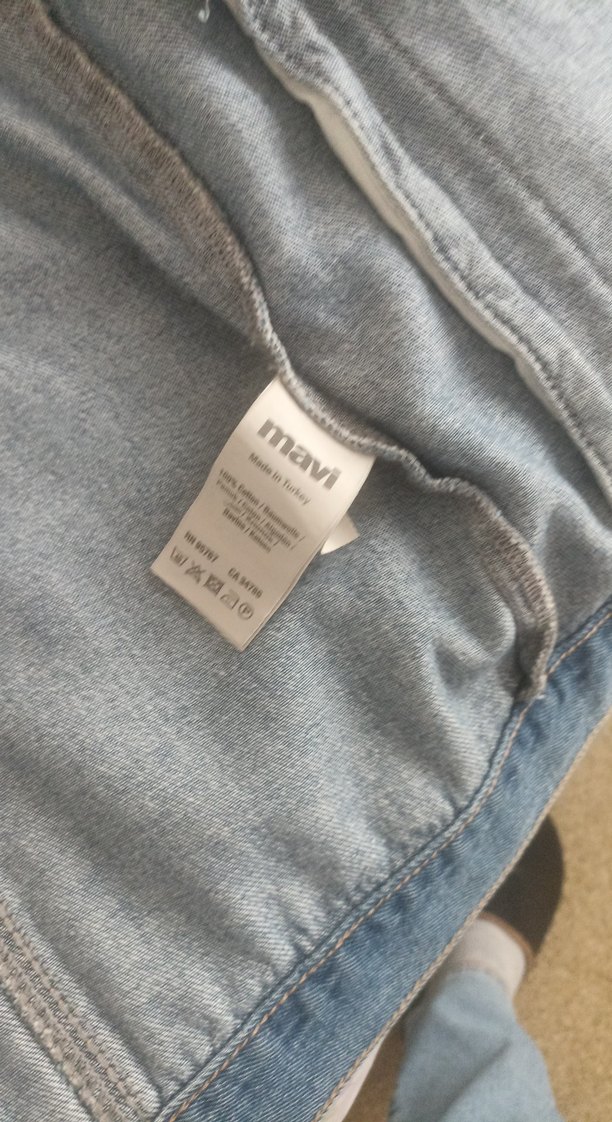 Düğmeli Mavi Jean Kadın Denim Ceket M.beden - Görsel 5