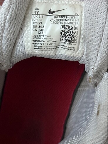 36 Beden Nike spor ayakkabı