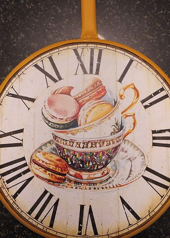 Renkli Sarı Duvar Saati - Görsel 2