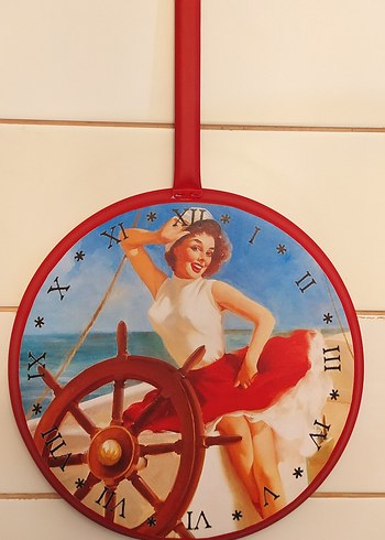 Renkli Sarı Duvar Saati - Görsel 3