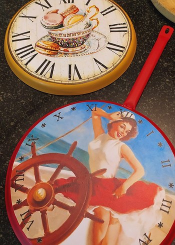 Renkli Sarı Duvar Saati - Görsel 4