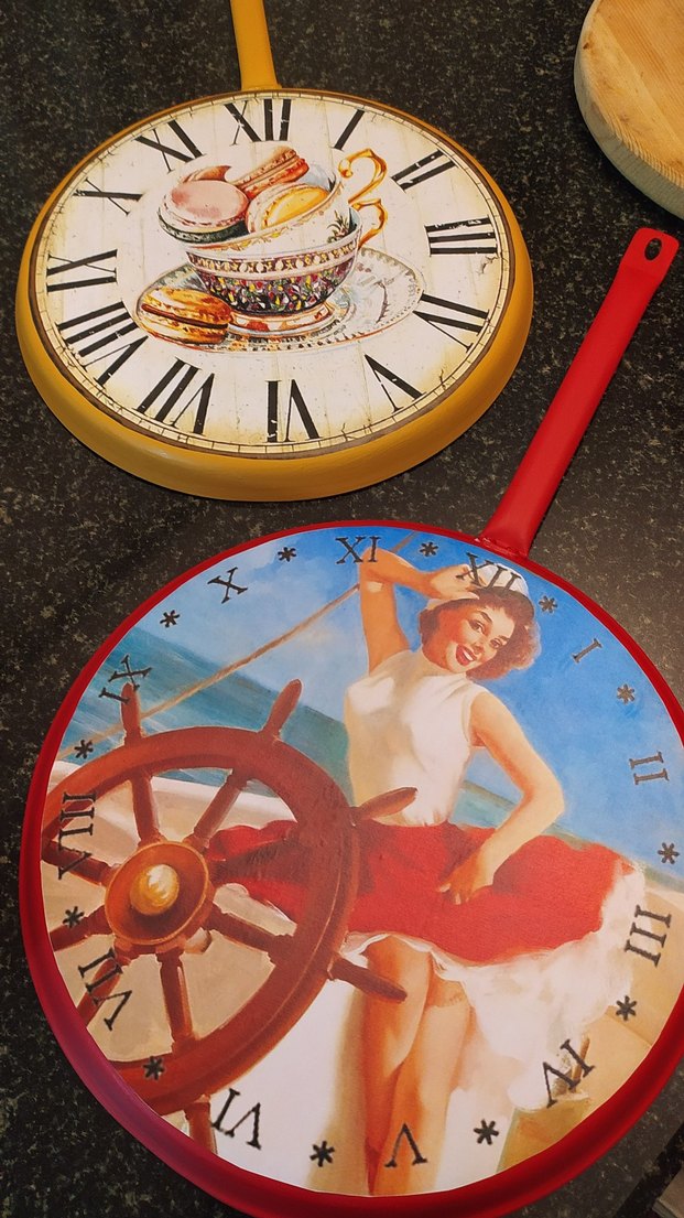 Renkli Sarı Duvar Saati - Görsel 4