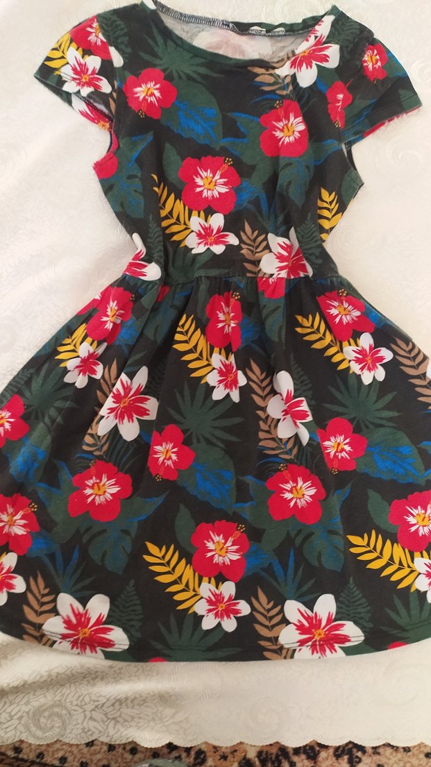 Çiçek Desenli Bohem Midi Elbise - Görsel 2