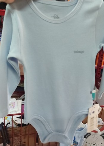 Uzun Kollu Bebek Body - Açık Mavi 9 12 aylık - Görsel 2