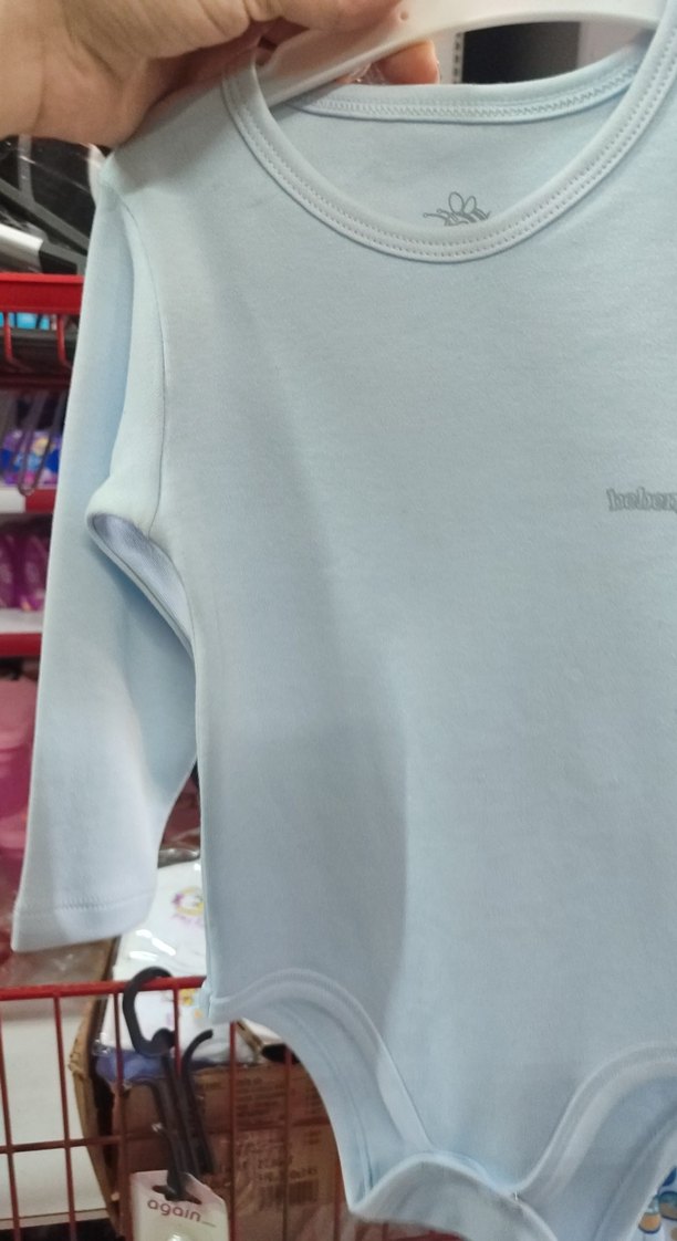 Uzun Kollu Bebek Body - Açık Mavi 9 12 aylık - Görsel 4