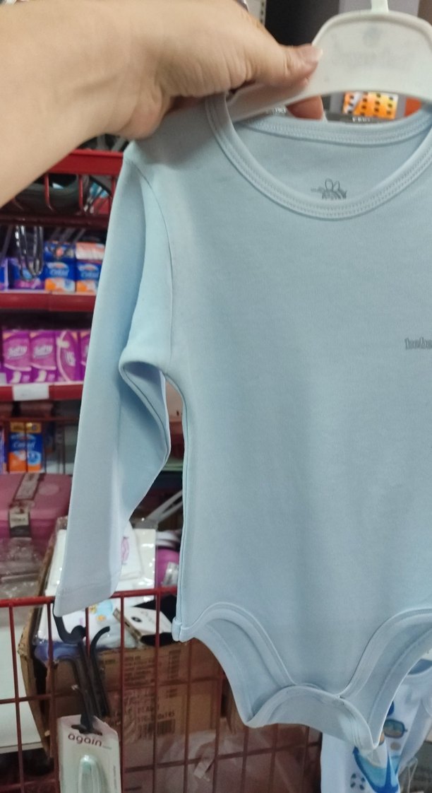 Uzun Kollu Bebek Body - Açık Mavi 9 12 aylık - Görsel 3
