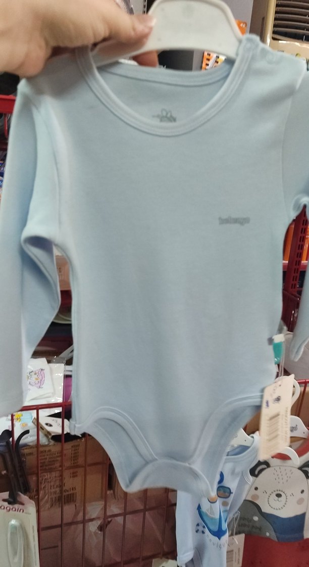 Uzun Kollu Bebek Body - Açık Mavi 9 12 aylık - Görsel 2