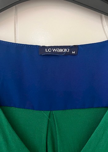 Yeşil V Yaka Salaş Uzun Elbise - Görsel 2