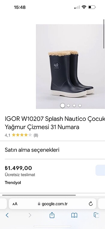 Igor İgor yağmur çizmesi