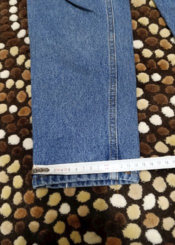 26 Beden Kadın Mavi Denim Bol Kesim Normal Boy Jean