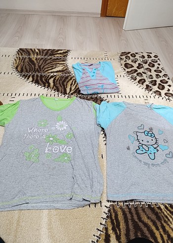 Gri Baskılı Kısa Kollu Tişört - Görsel 6