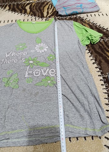 Gri Baskılı Kısa Kollu Tişört - Görsel 4