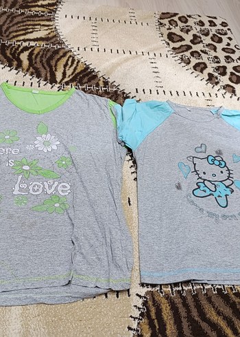 Gri Baskılı Kısa Kollu Tişört - Görsel 8