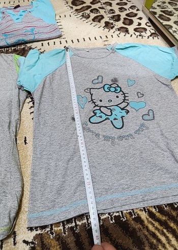 Gri Baskılı Kısa Kollu Tişört - Görsel 7