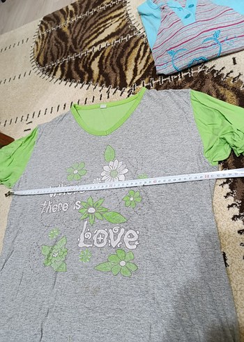 Gri Baskılı Kısa Kollu Tişört - Görsel 5