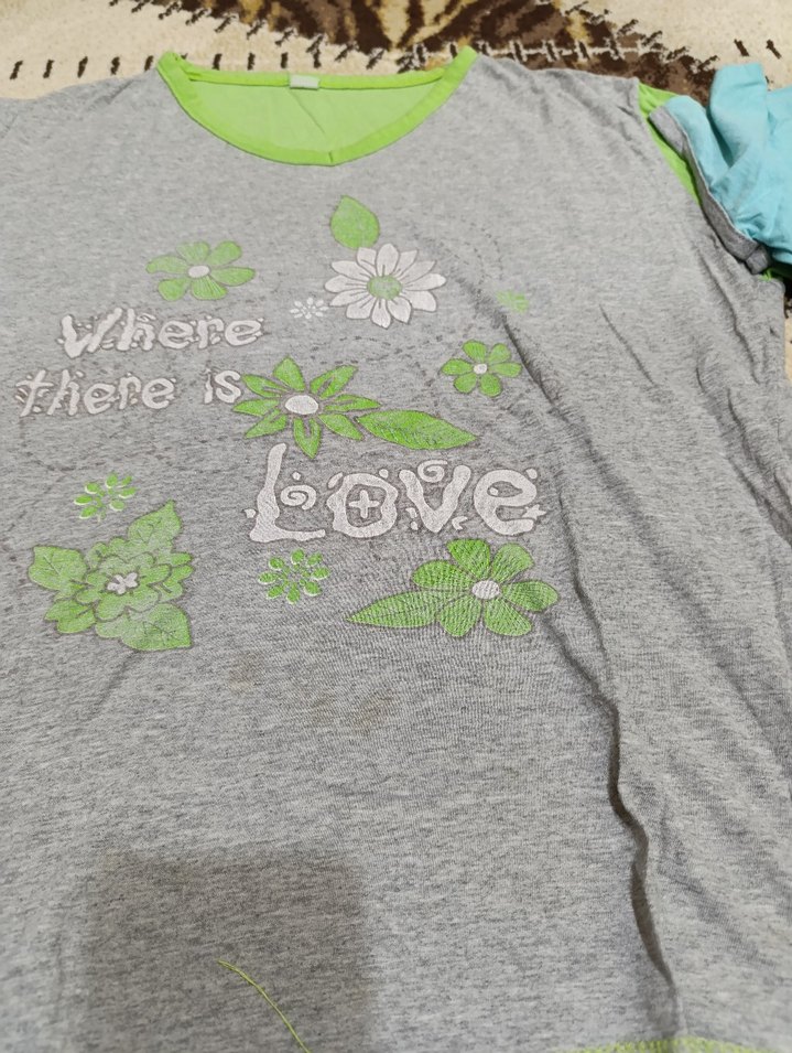 Gri Baskılı Kısa Kollu  Tişört - Görsel 2