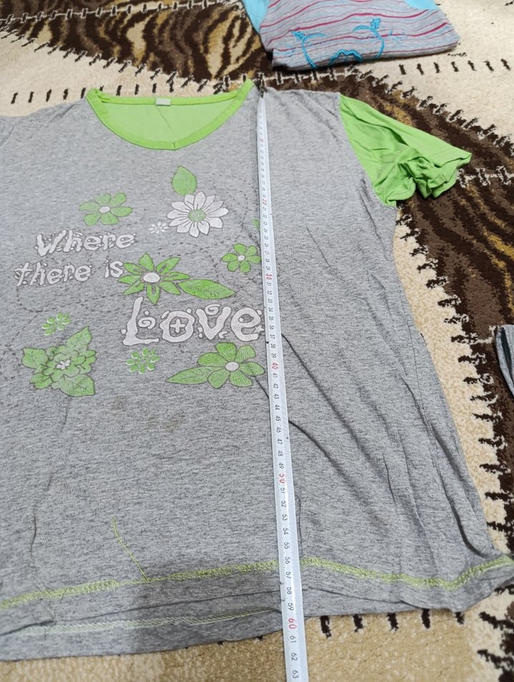 Gri Baskılı Kısa Kollu  Tişört - Görsel 4