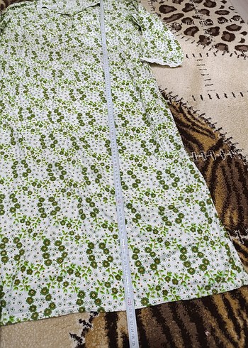 Uzun Kol Yeşil Bohem Kadın Bornoz - Görsel 2