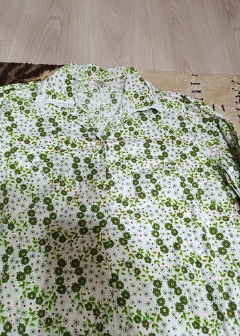 Uzun Kol Yeşil Bohem Kadın Bornoz - Görsel 8