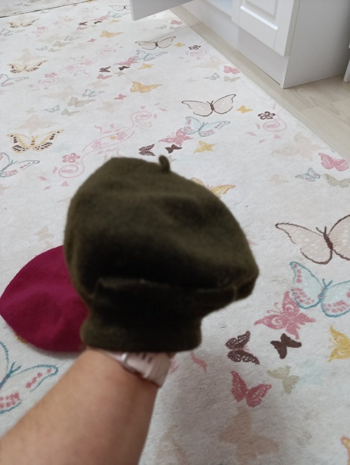 Bordo Örgü Kadın Bere - Görsel 4