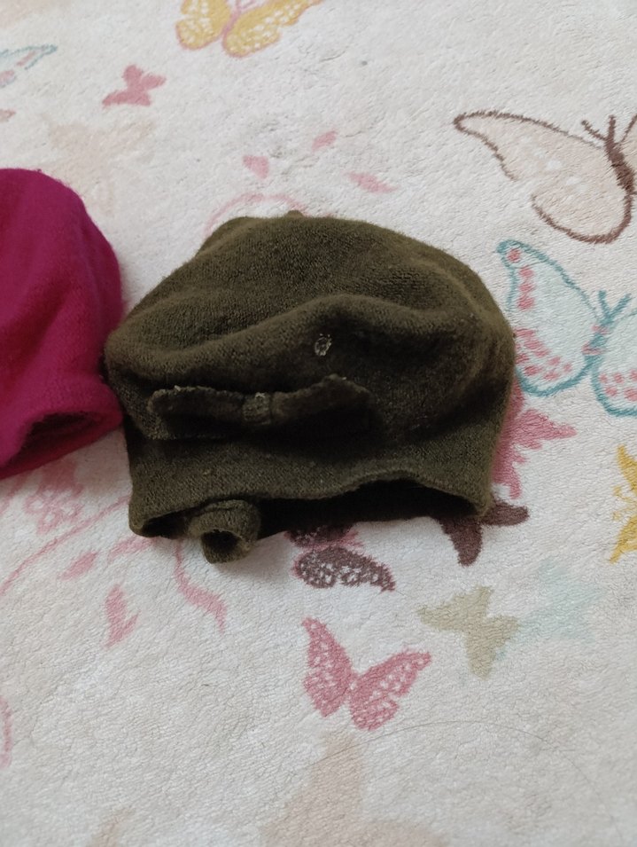 Bordo Örgü Kadın Bere - Görsel 2