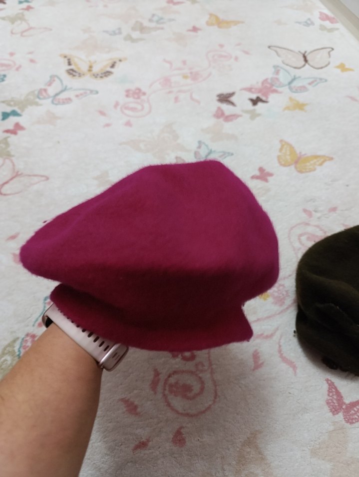 Bordo Örgü Kadın Bere - Görsel 5